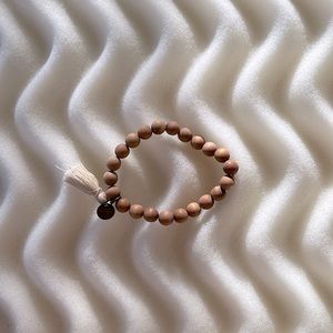 Wooden beaded bracelet